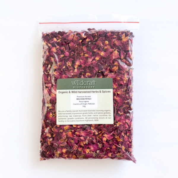 RED ROSE PETALS PREMIUM HARVEST 50g Rosa canina